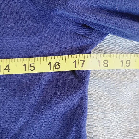 L.L.Bean Womens XS Long-Sleeve Cotten Crewneck Blue Shirt - Picture 6 of 7